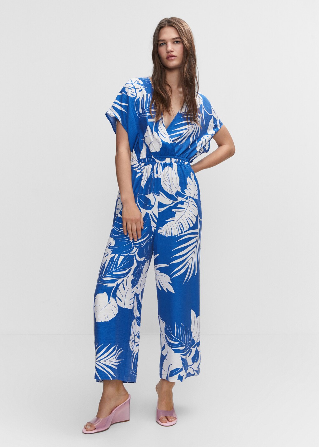 Tropical print jumpsuit - General plane