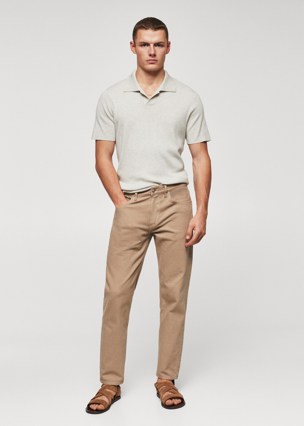 Fine-knit polo shirt - General plane