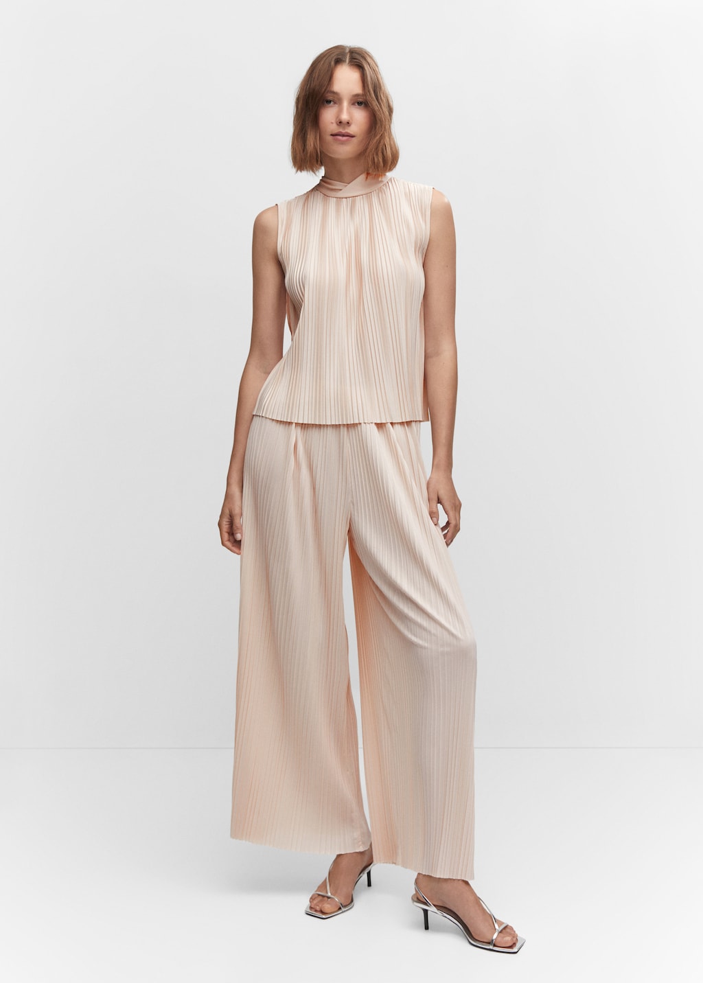 Pleated wideleg trousers - General plane