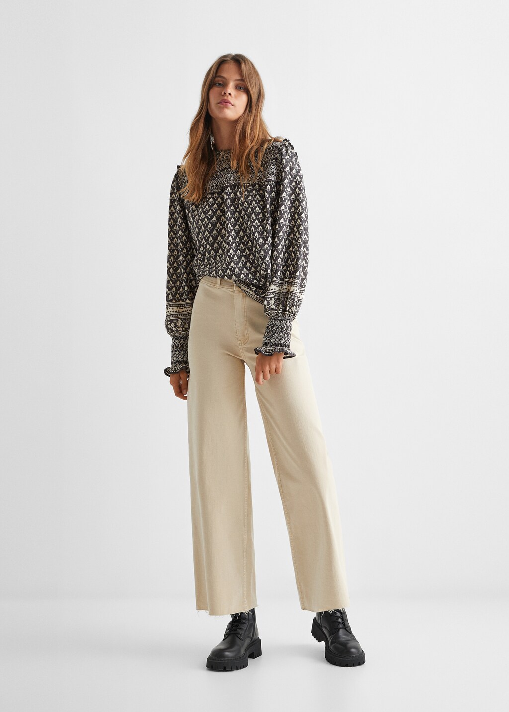 Ruched printed blouse - General plane