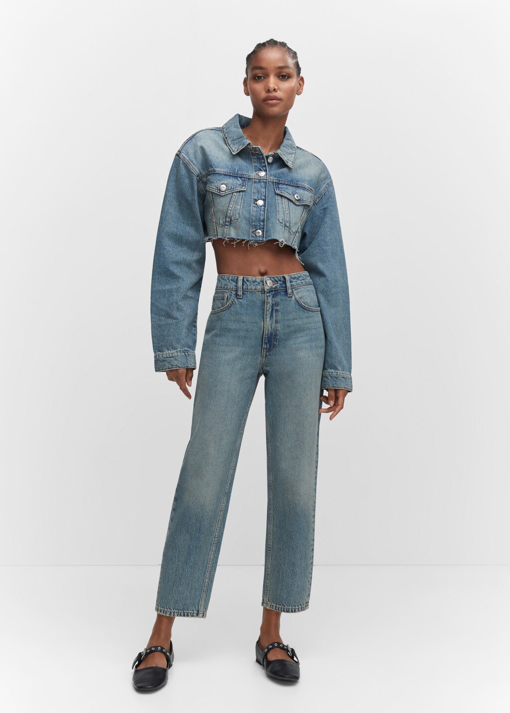 Mom2000 high-waist mom jeans - Overzichtstekening