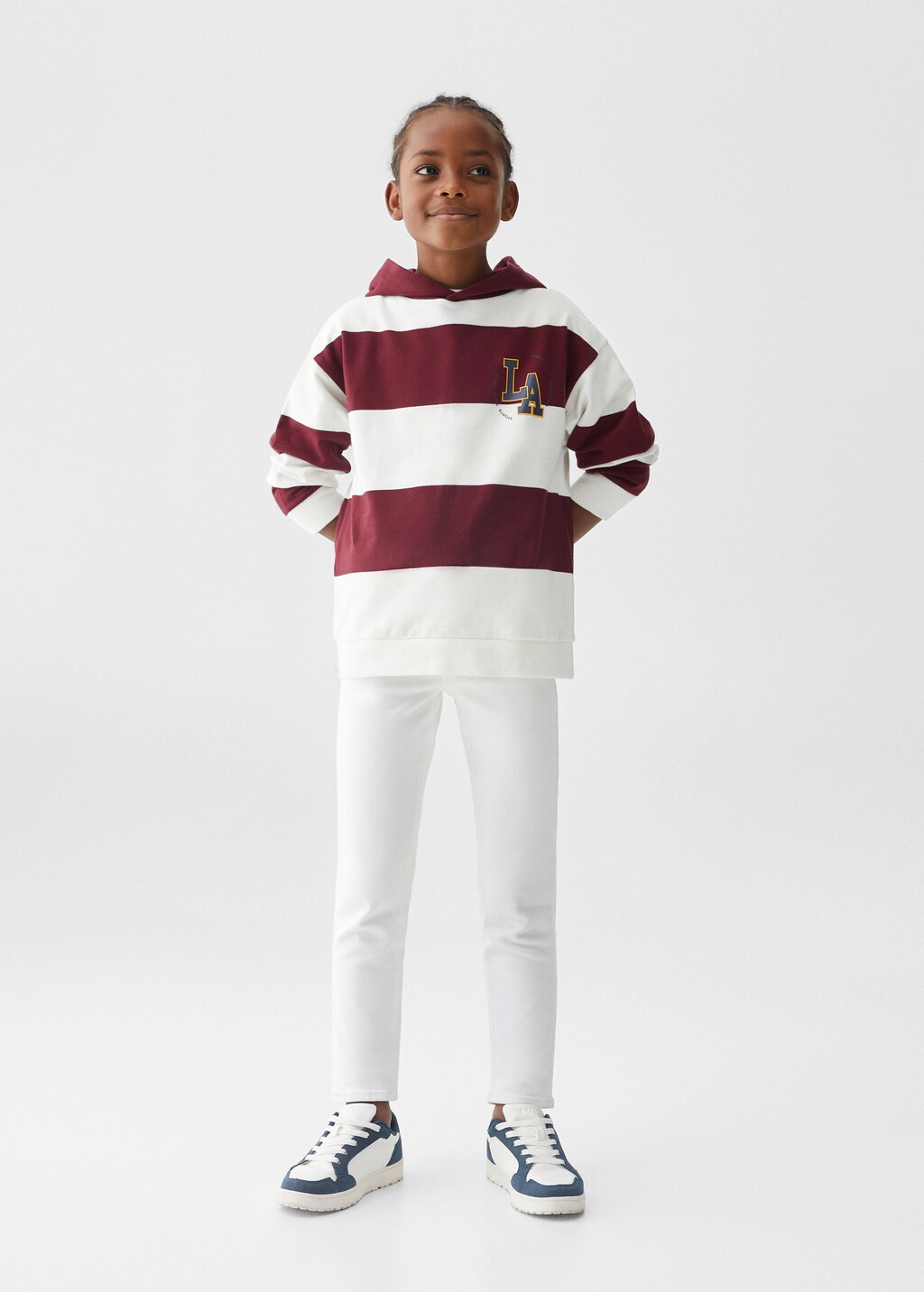 Striped cotton-blend sweatshirt - General plane