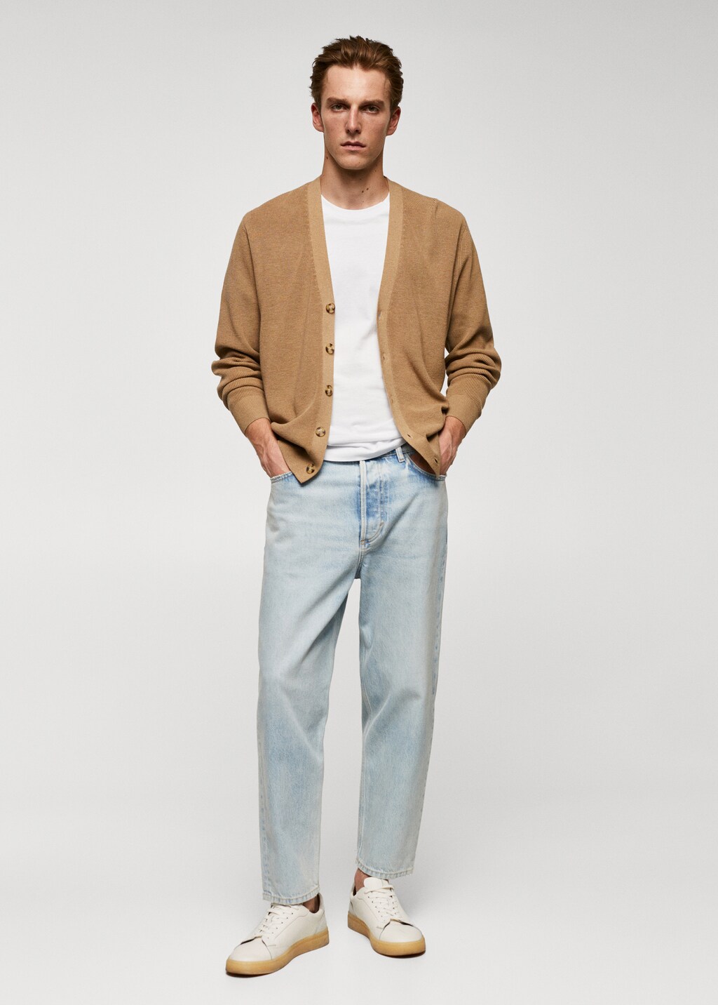 Tapered loose cropped jeans - General plane