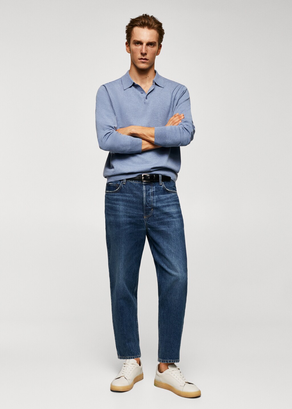 Tapered loose cropped jeans - General plane