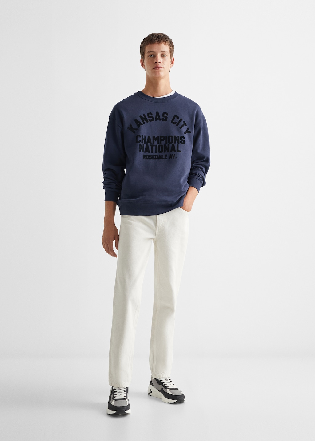 Message cotton sweatshirt - General plane