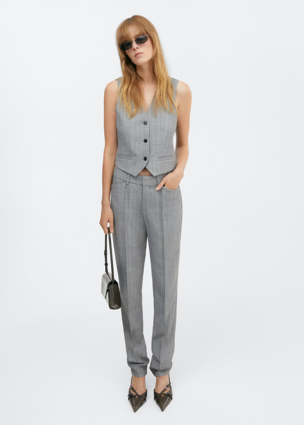 Pinstriped suit waistcoat - General plane