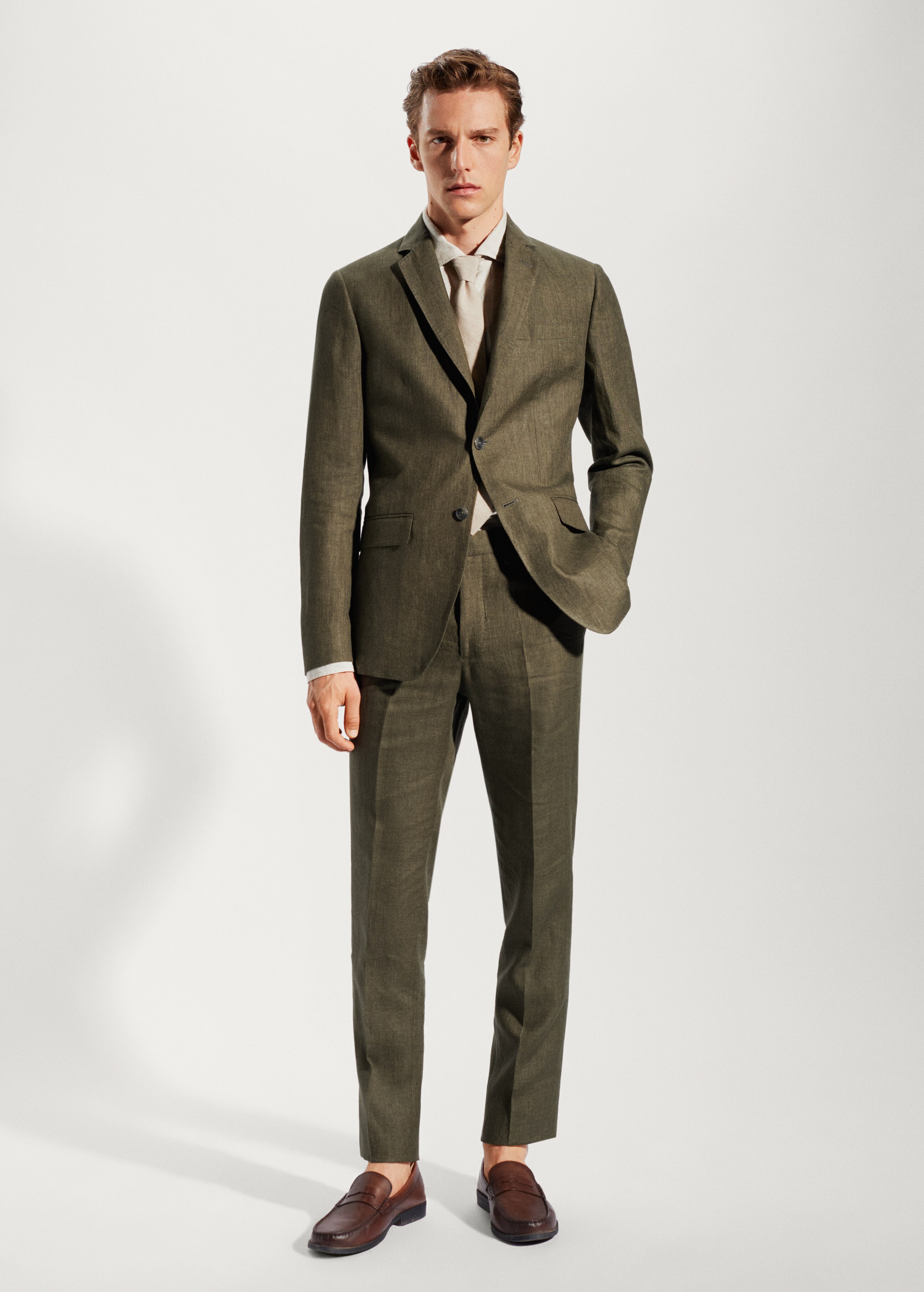 100% linen suit blazer - General plane