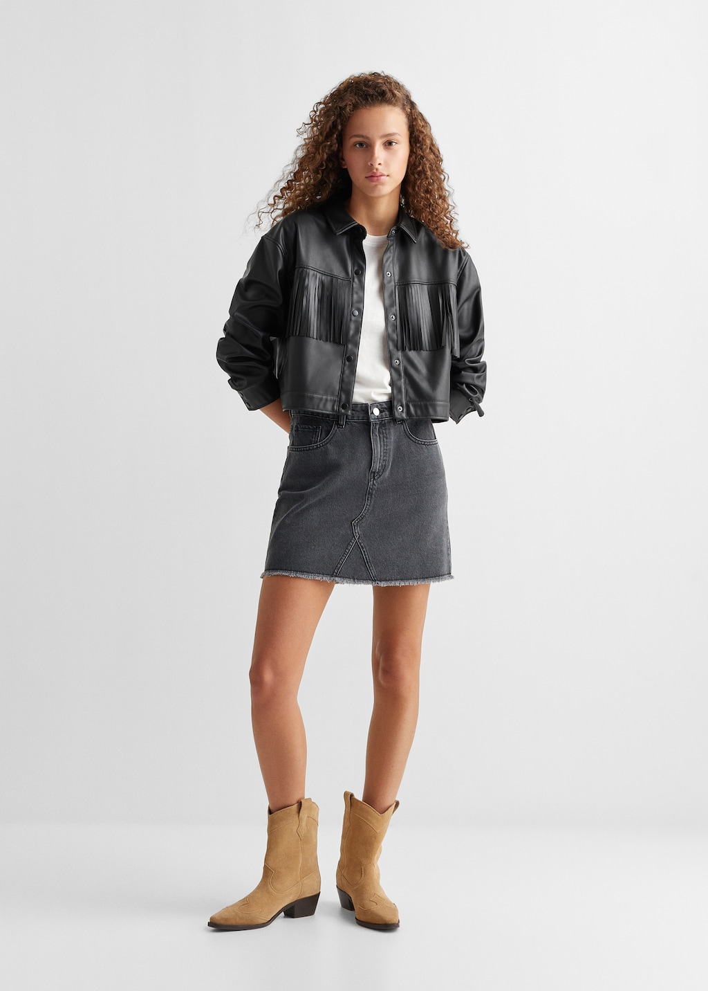 Leather-effect overshirt - General plane