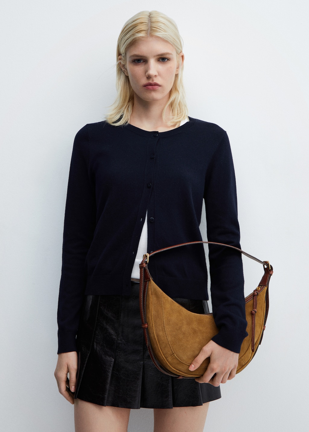 Leather shoulder bag - General plane