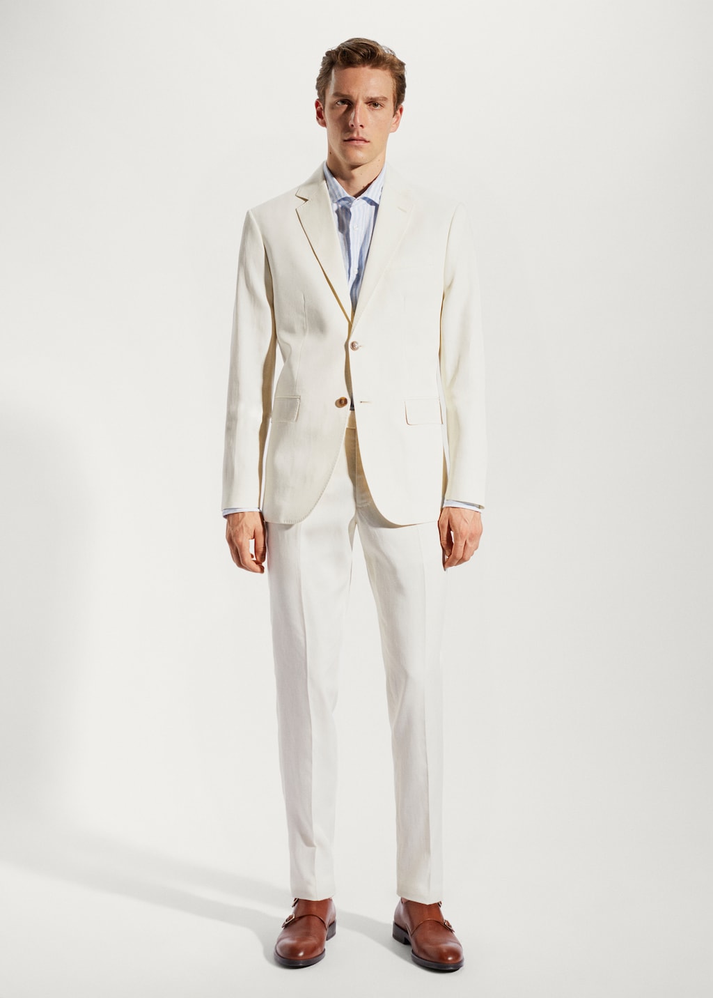 Blazer suit 100% linen - General plane