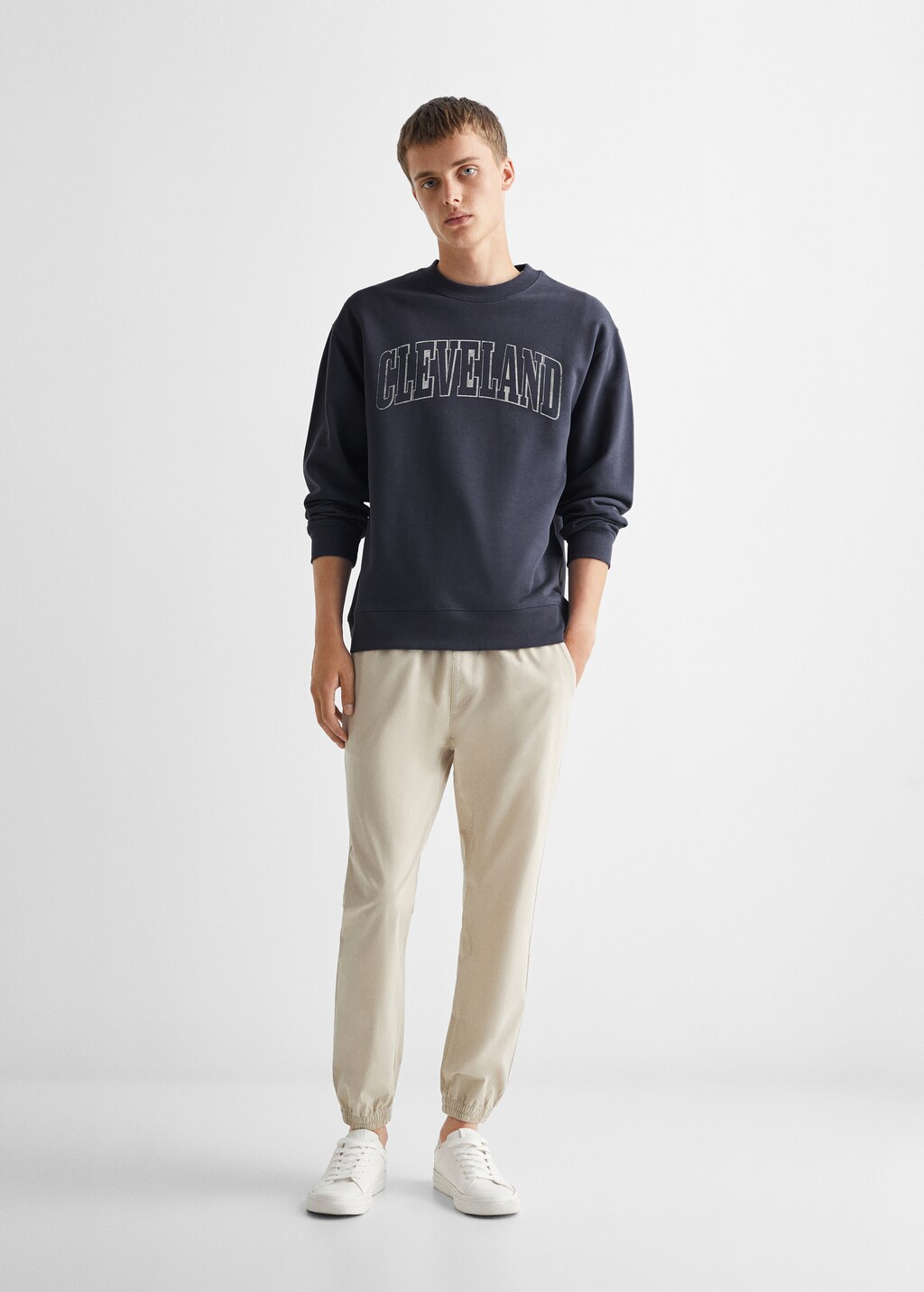 Printed cotton sweatshirt - General plane