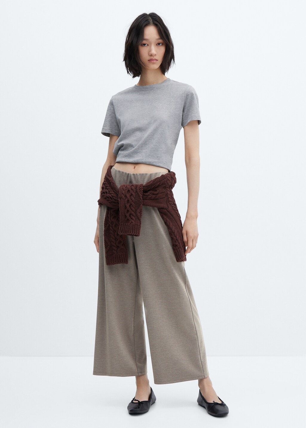 Knitted culotte trousers - General plane