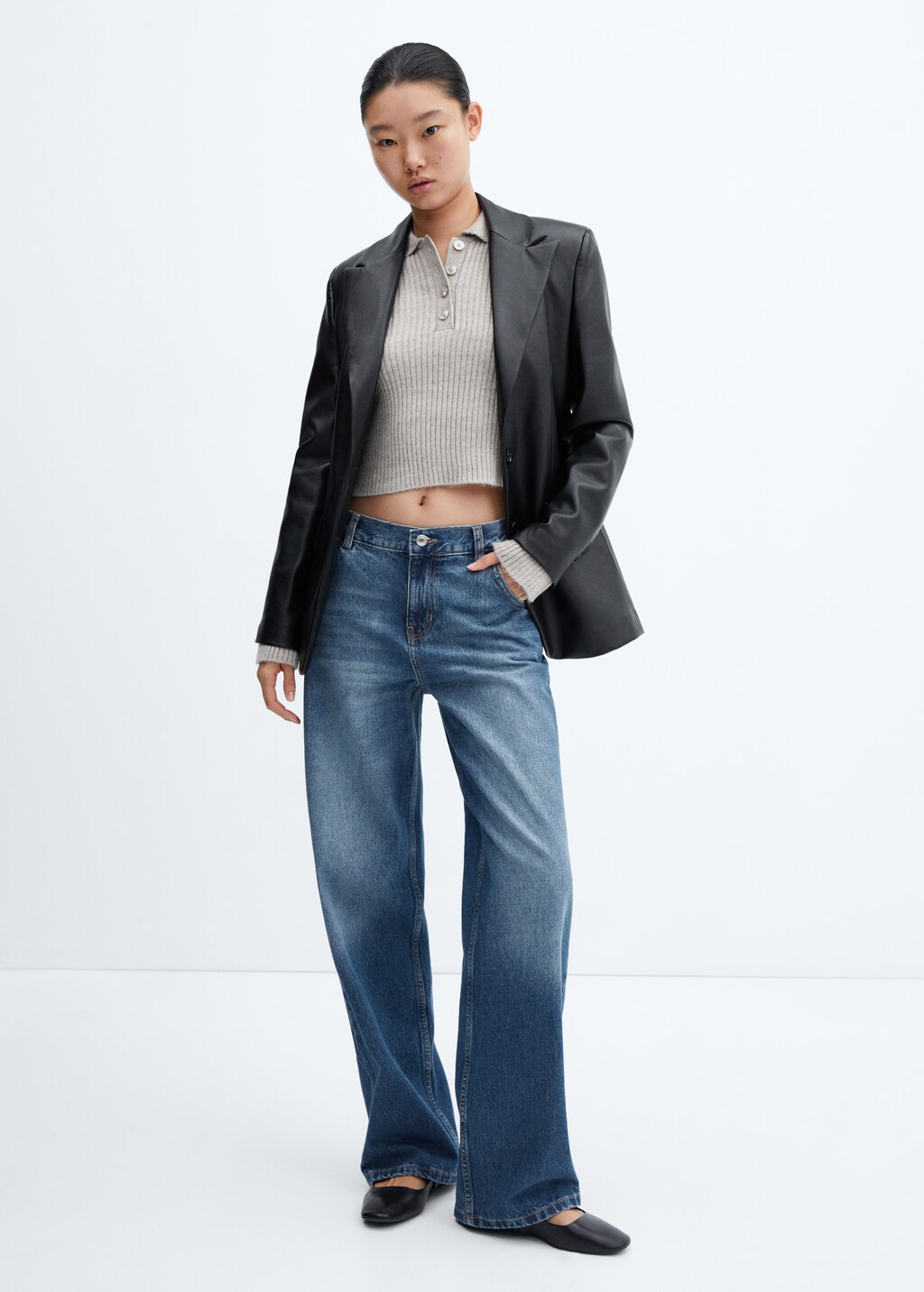 Low waist wideleg jeans - General plane