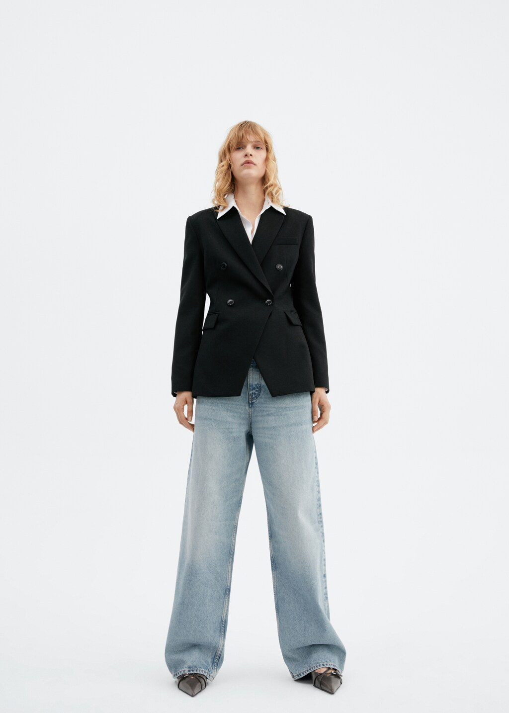 Mid-rise wideleg jeans - Overzichtstekening