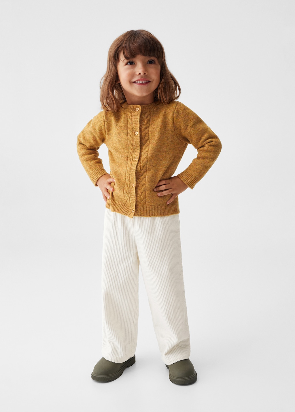 Corduroy culotte trousers - General plane