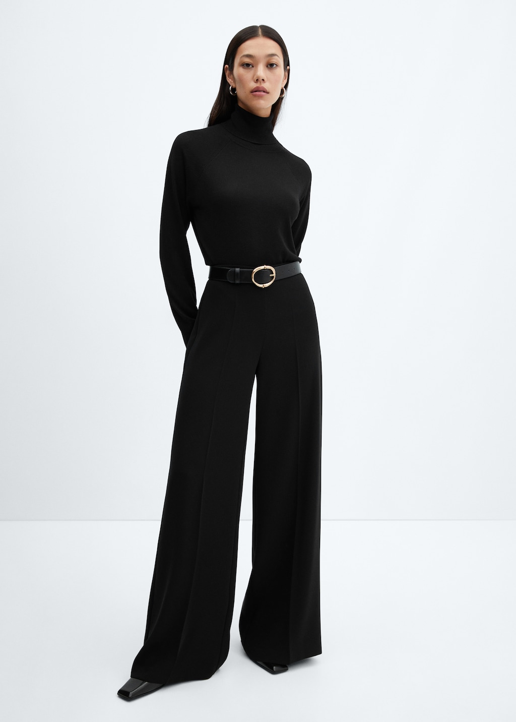 High-waist palazzo trousers - General plane