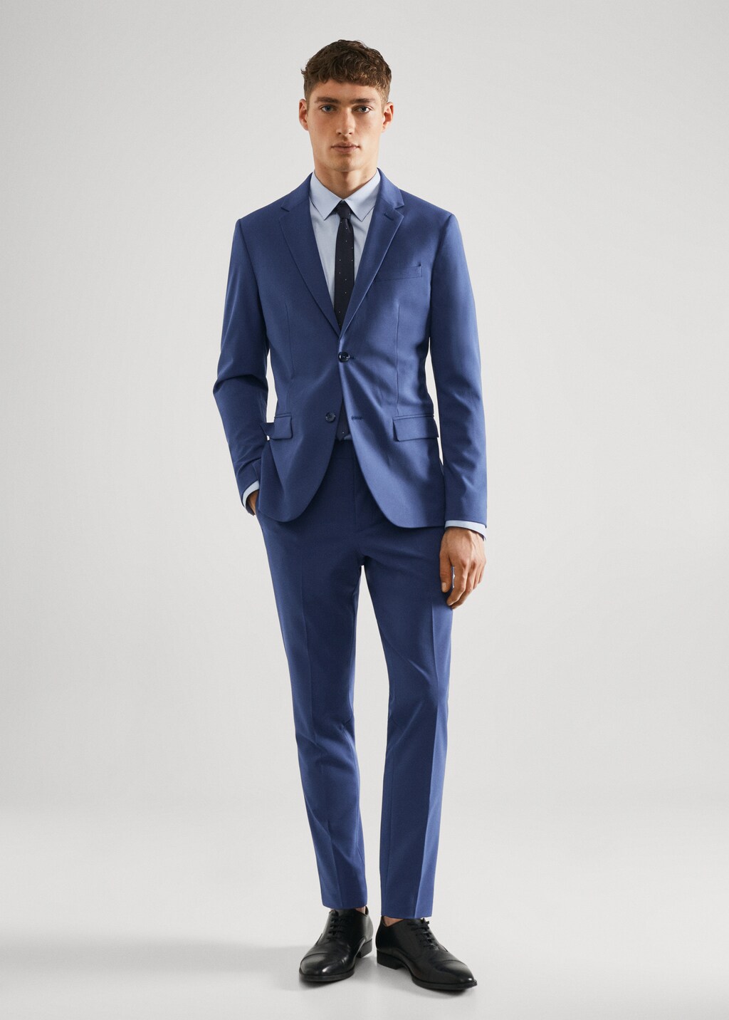 Super slim-fit suit jacket in stretch fabric - General plane