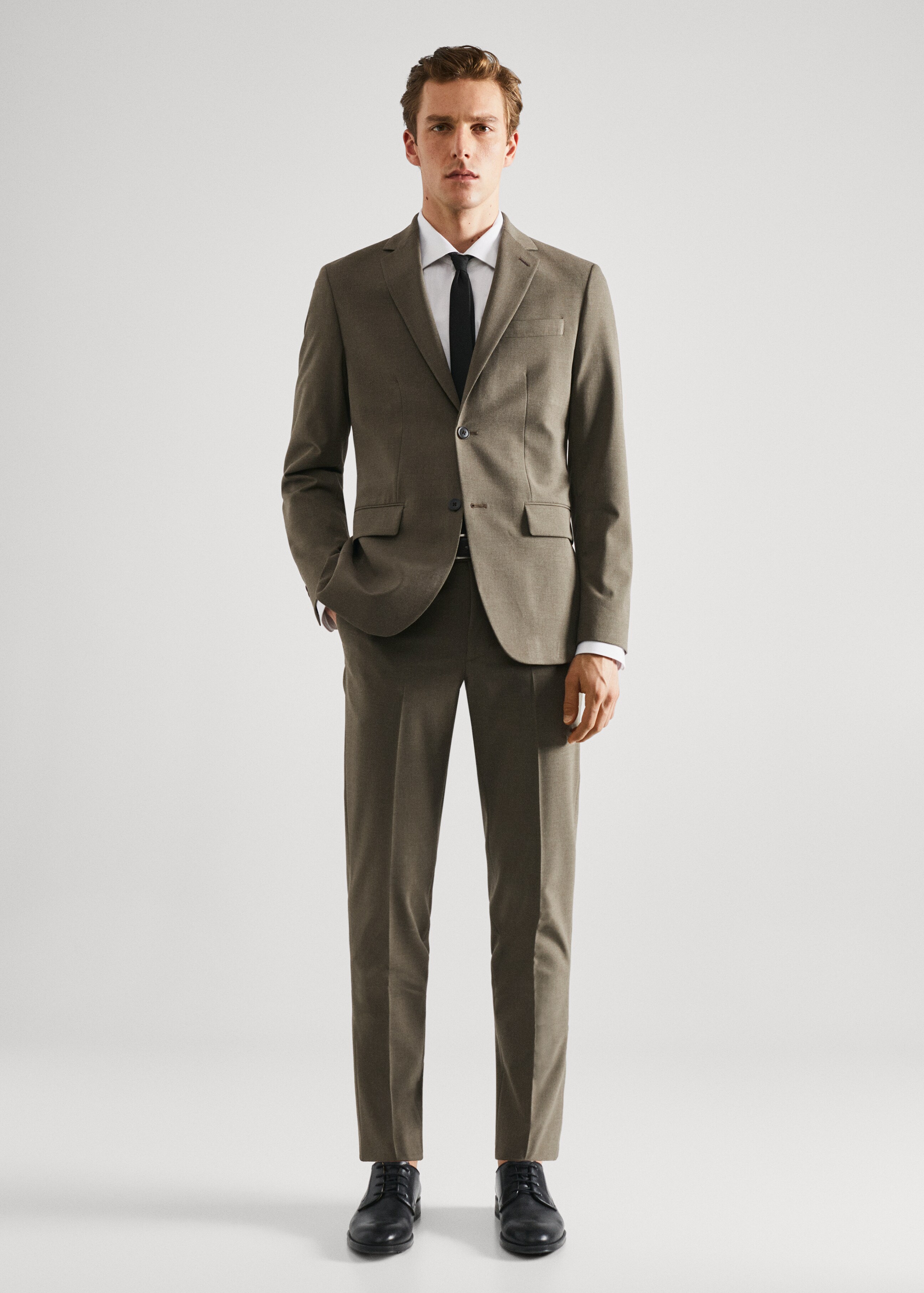 Stretch fabric slim-fit suit jacket - General plane