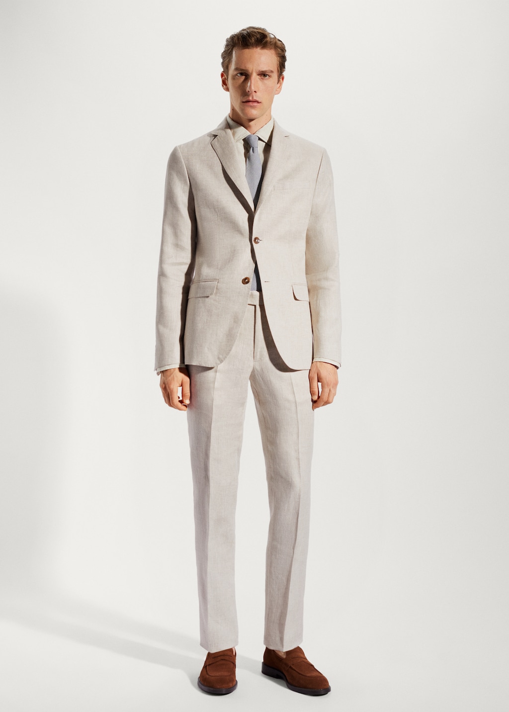 Blazer suit 100% linen - General plane