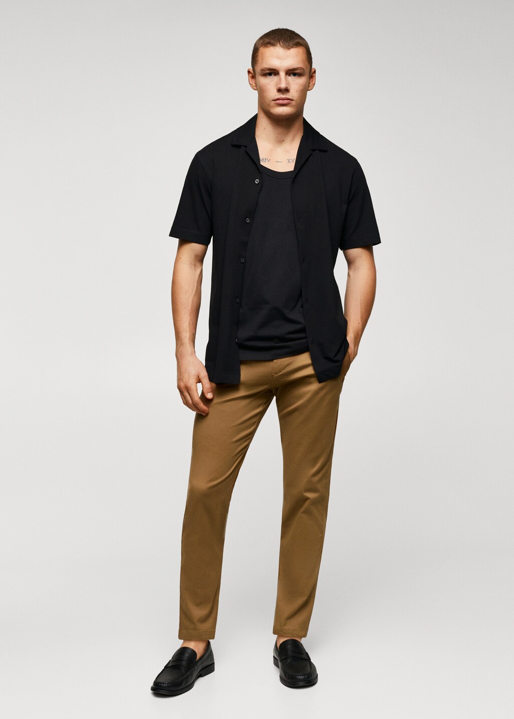 Pantalón algodón tapered crop - Plano general