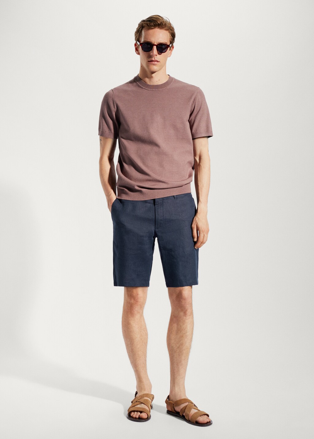 Bermudashorts aus 100 % Leinen - Allgemeine Ansicht