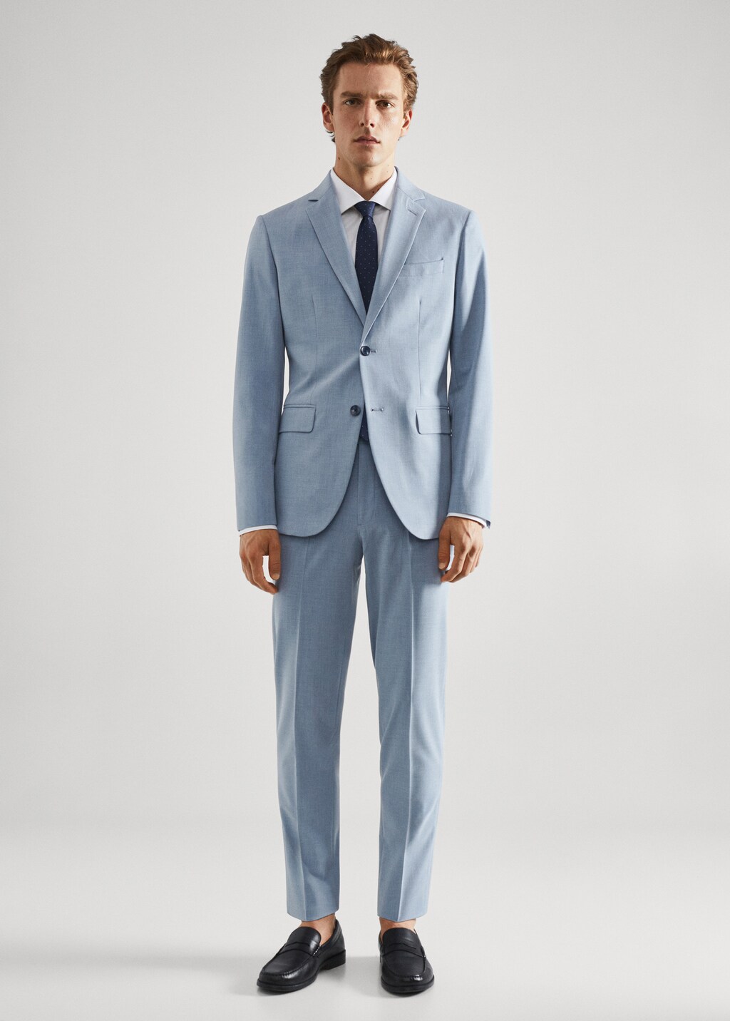 Stretch fabric slim-fit suit jacket - General plane