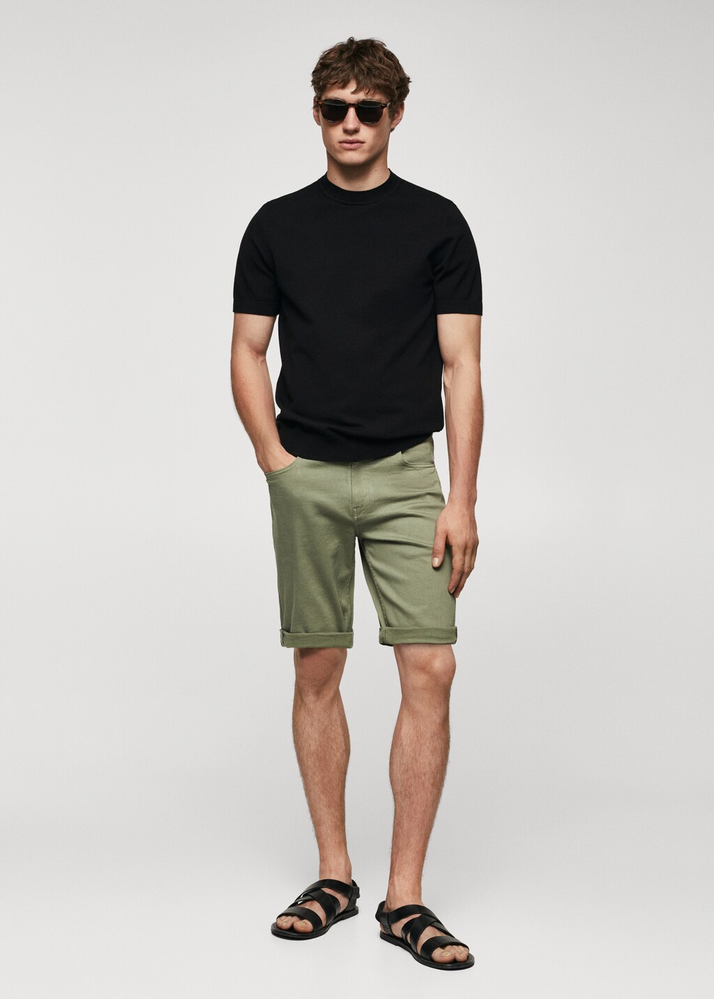 Slim Fit-Jeans-Bermudashorts - Allgemeine Ansicht