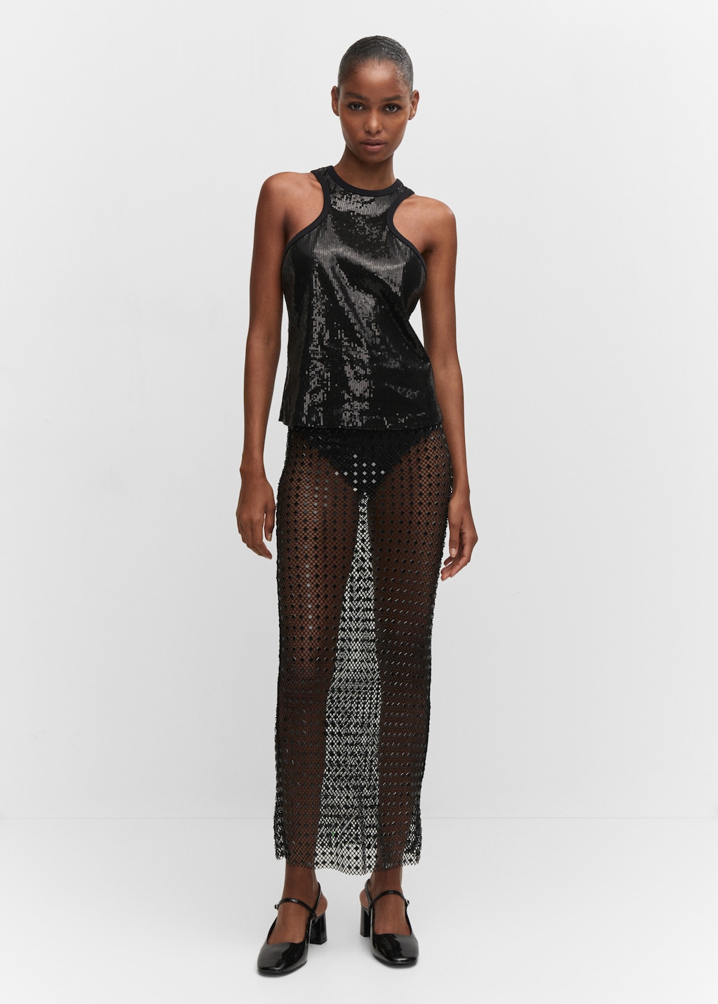 Long mesh skirt hotsell