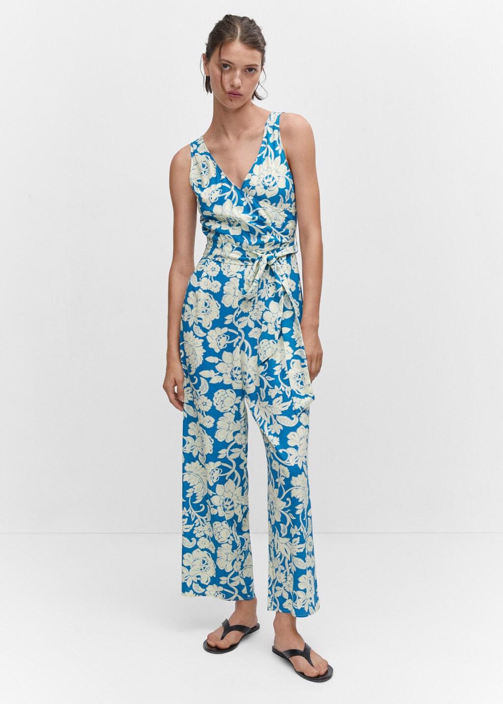 Blue flowery jumpsuit online