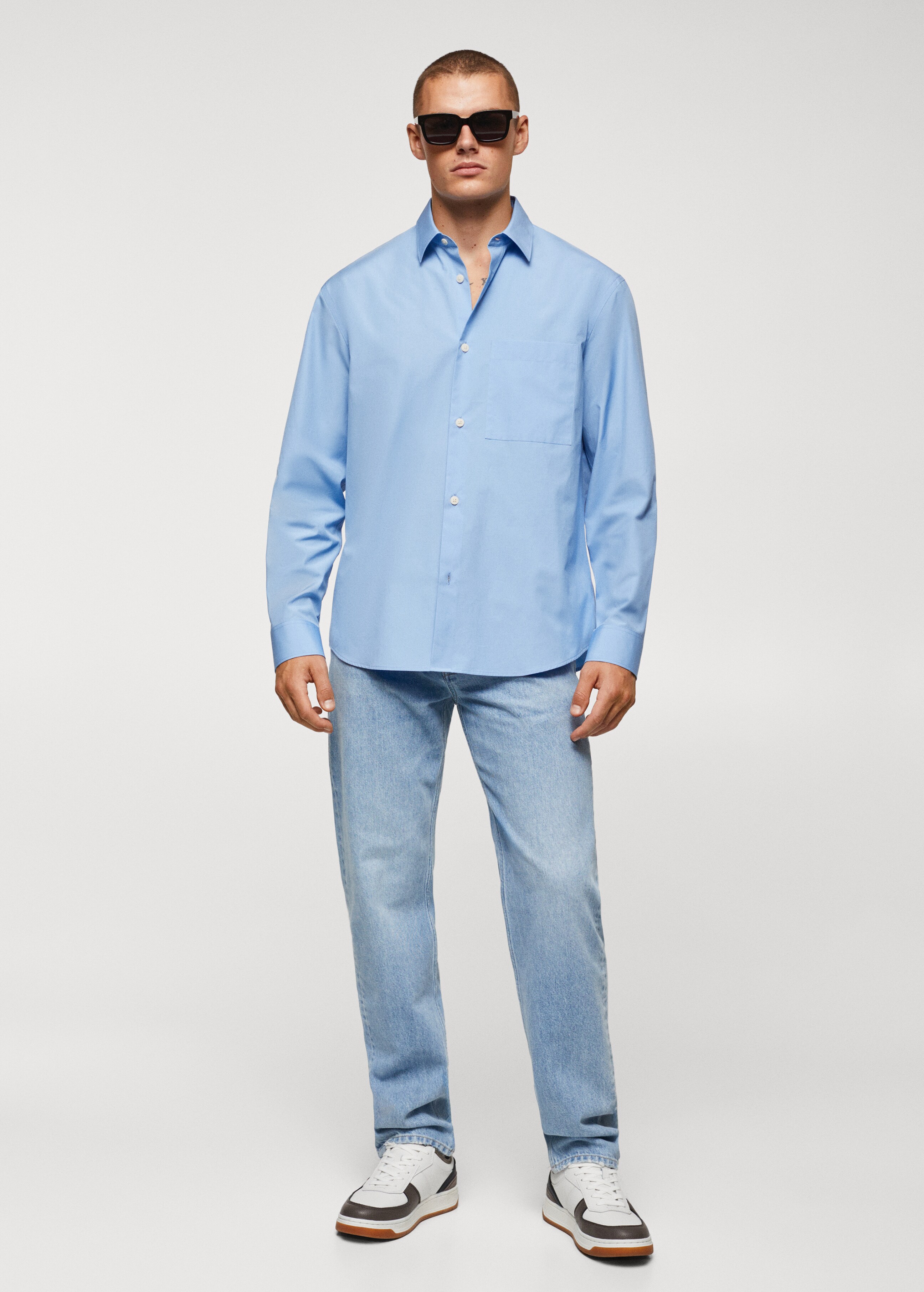 Relaxed-fit cotton pocket shirt - General plane