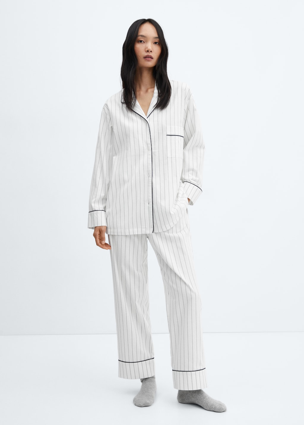 Striped pyjama shirt - General plane