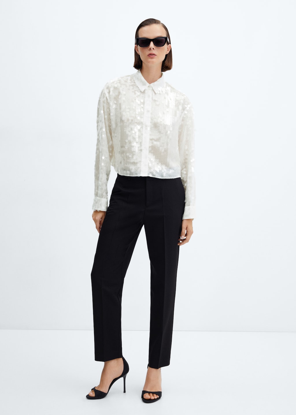 Short sequin shirt - General plane