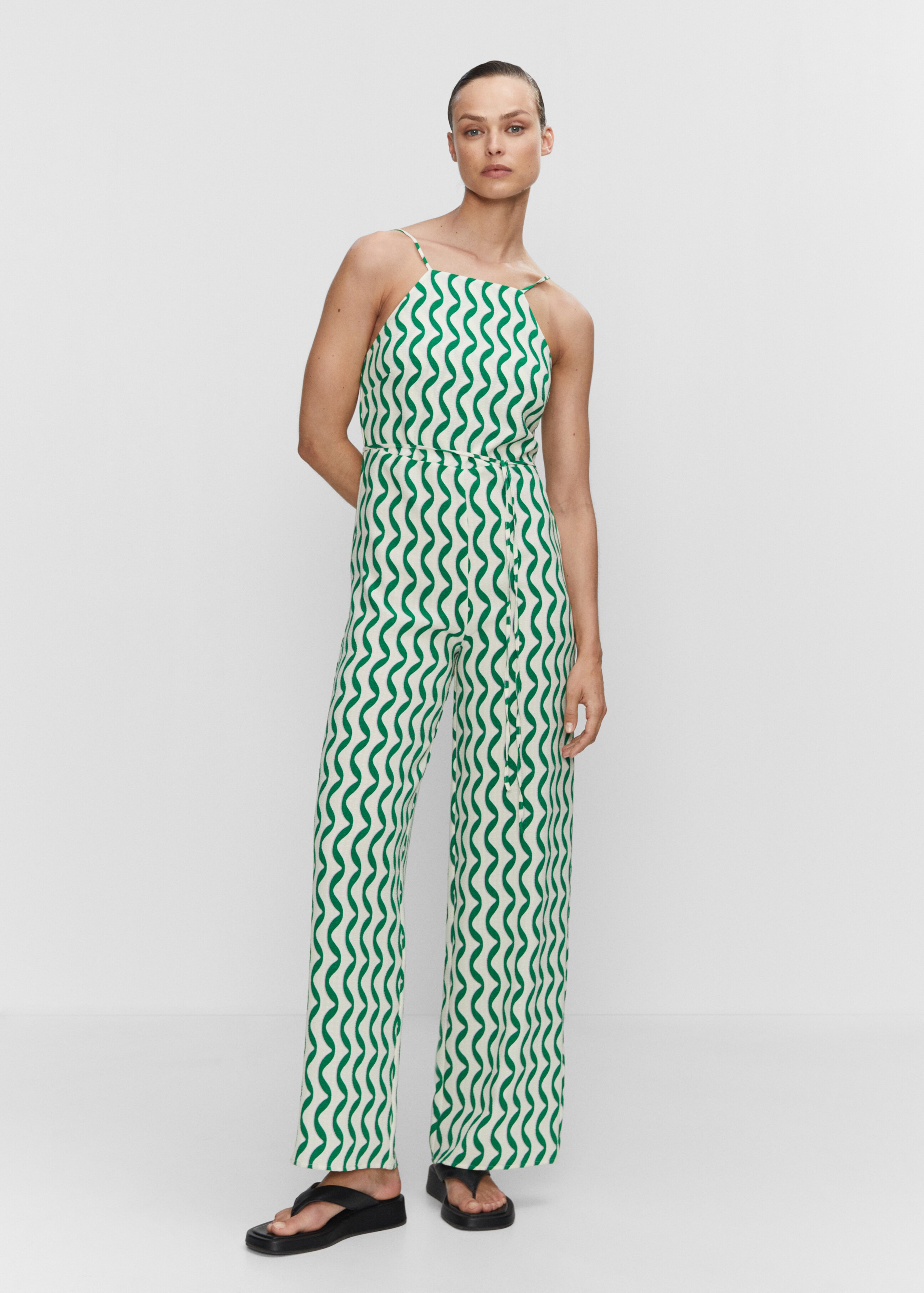 Long jumpsuit with back opening - General plane