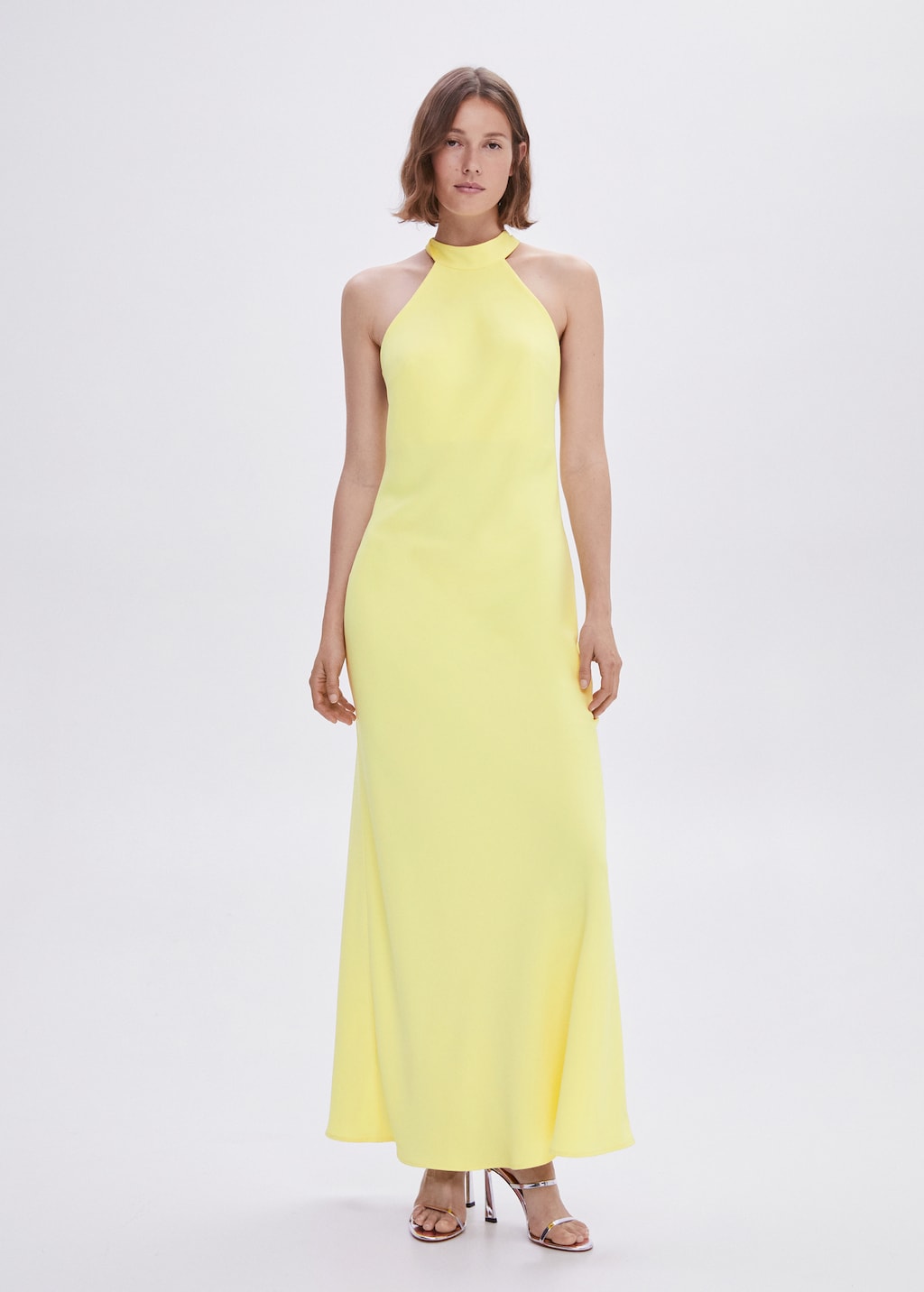 Halter-neck open-back dress - Woman | MANGO OUTLET USA