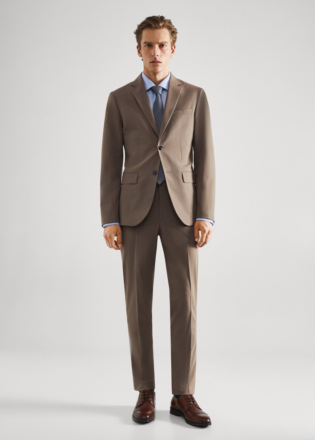 Stretch fabric slim-fit suit jacket - General plane