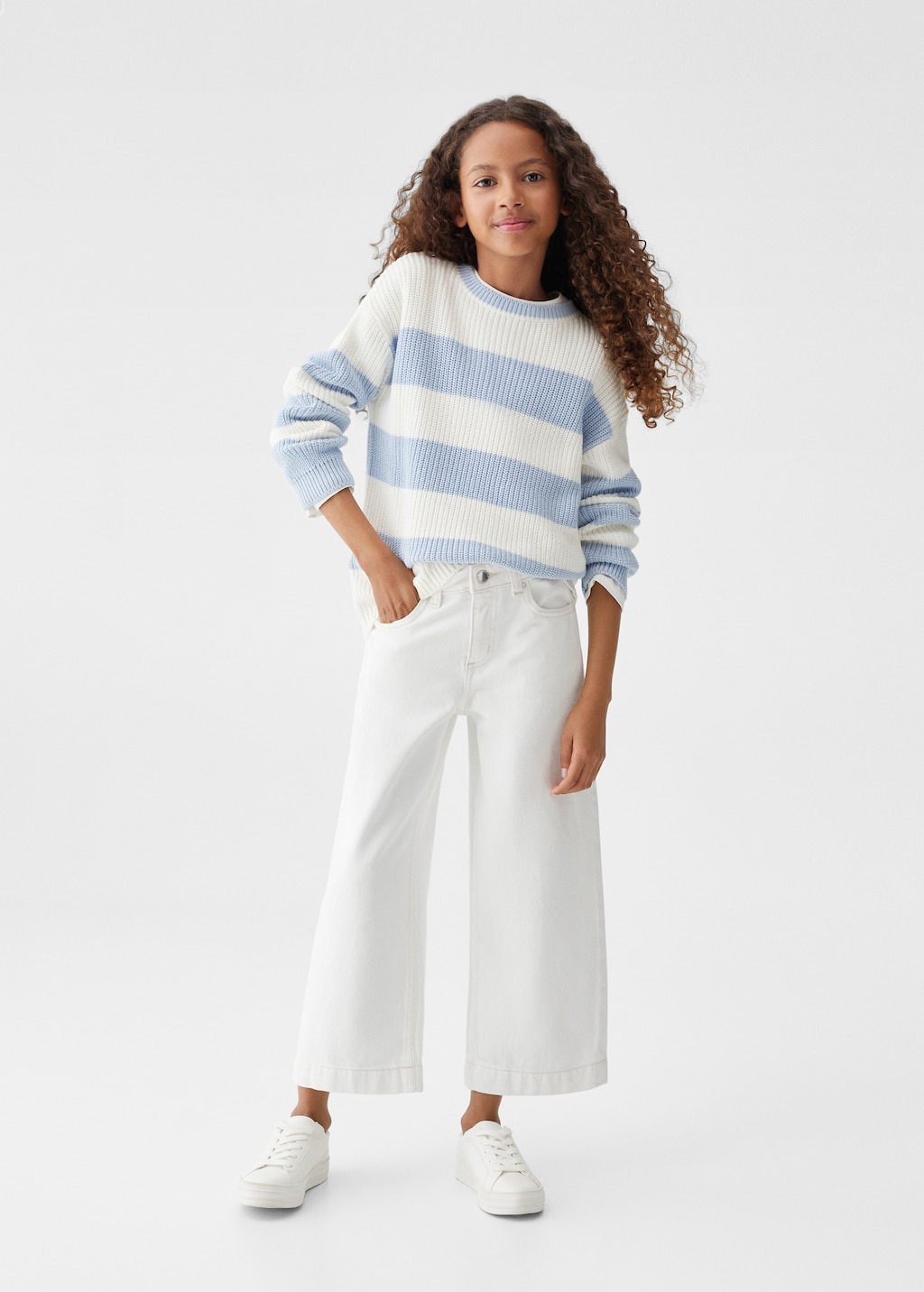 Jean culotte blanco sale