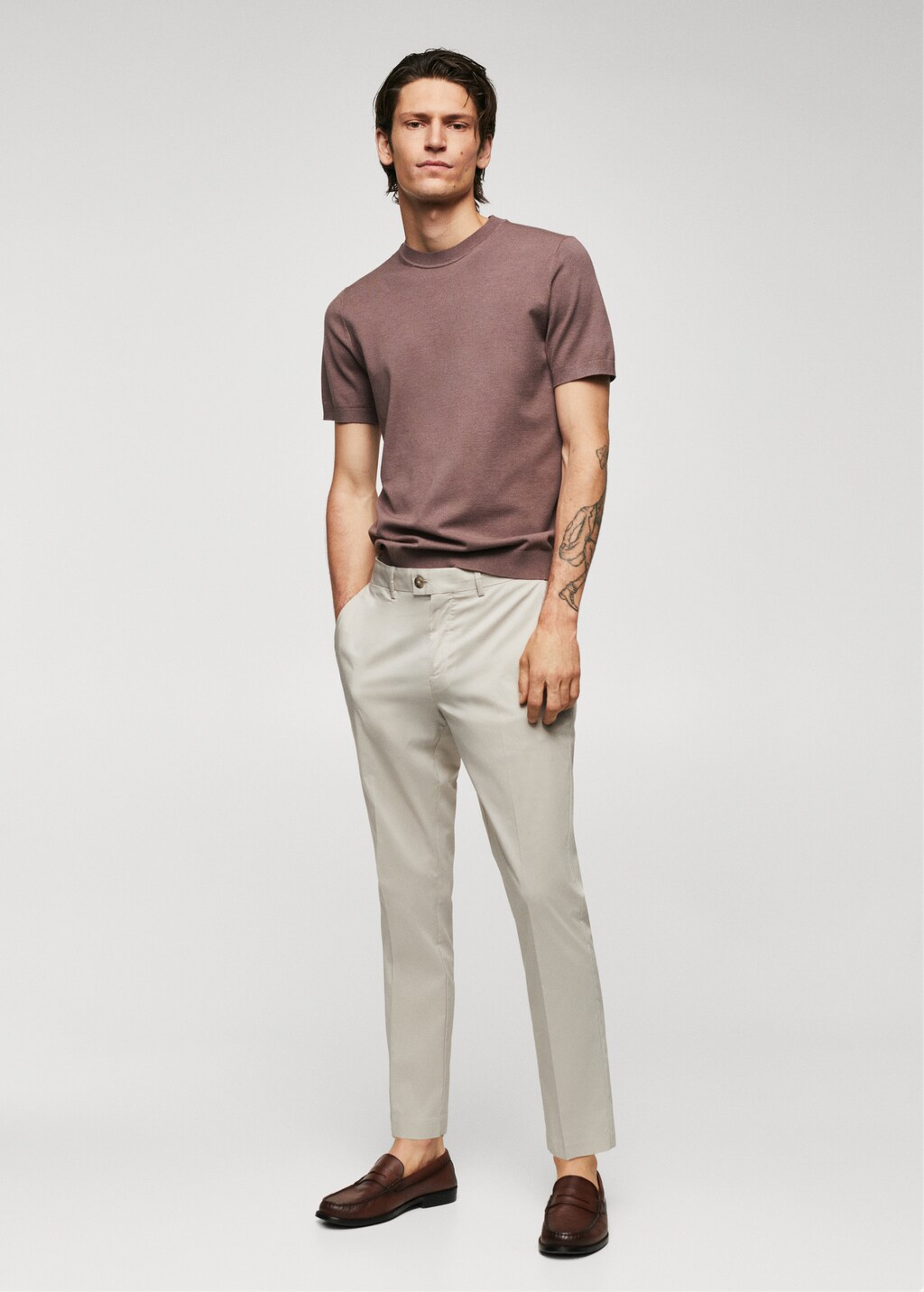 Lightweight cotton trousers - General plane