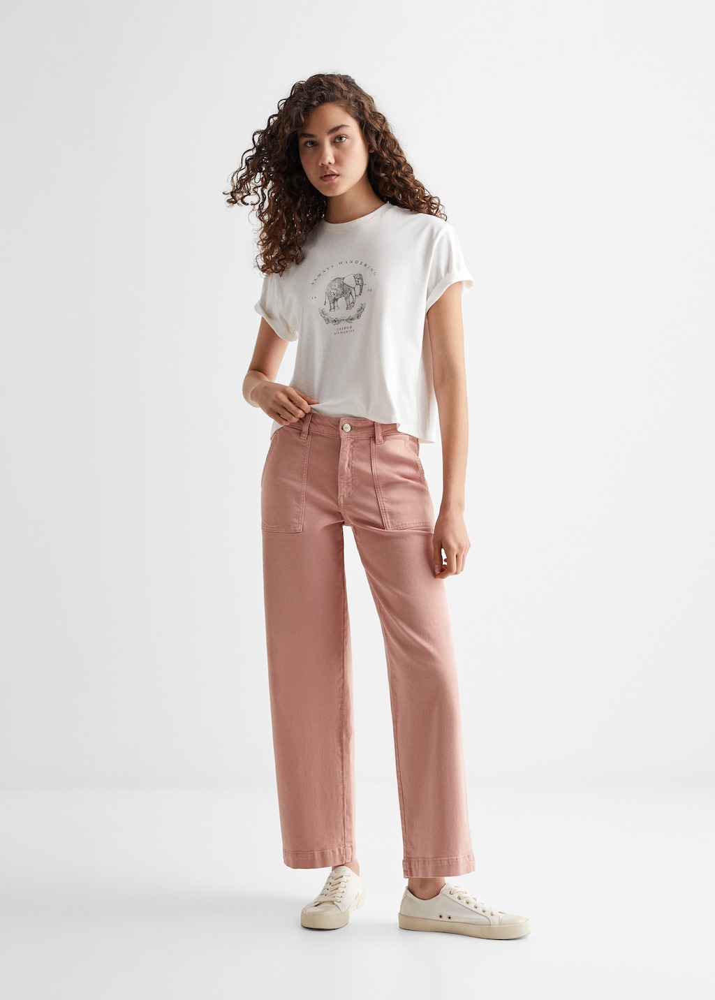 Culotte jeans with pockets - General plane