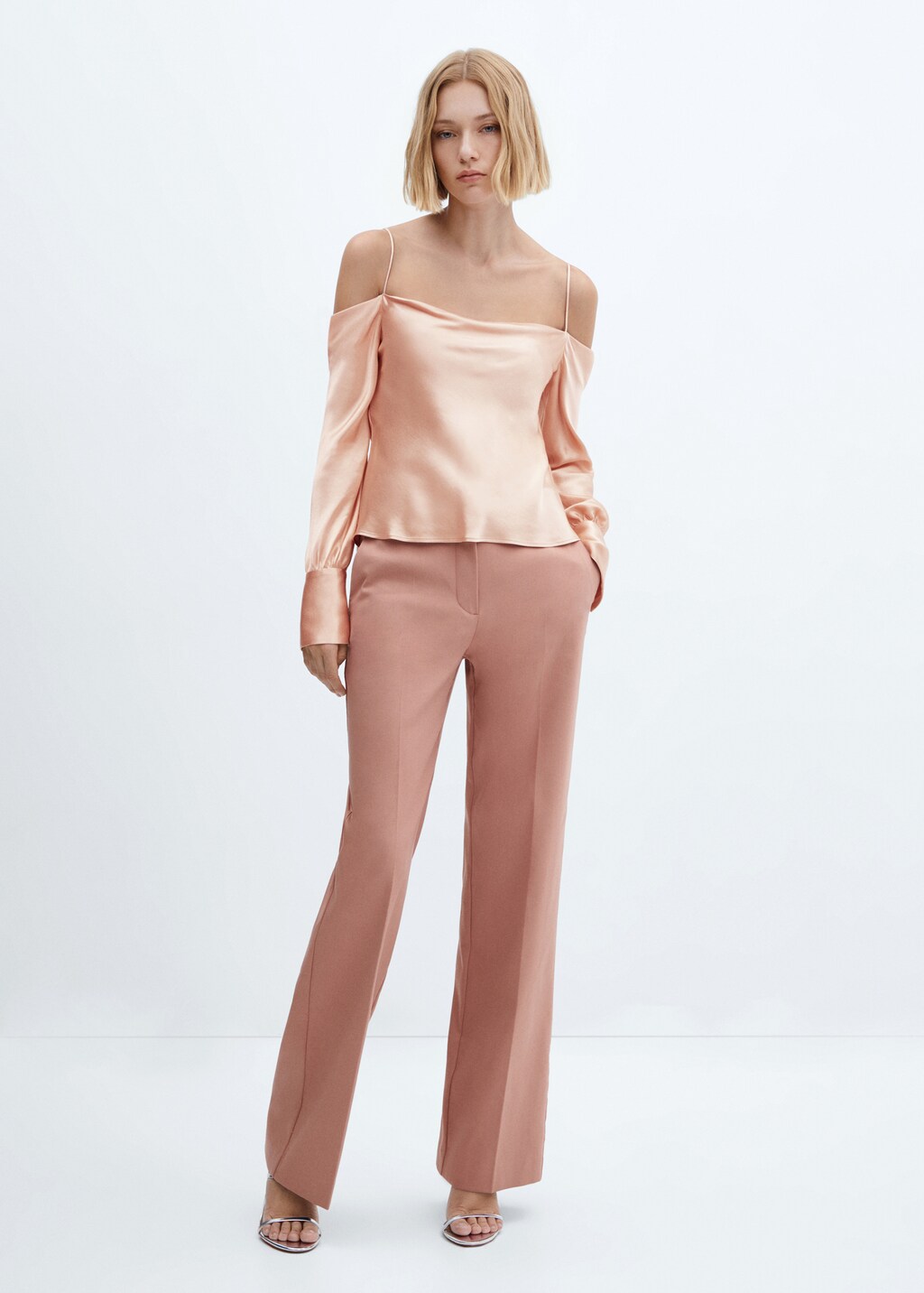 High-waist straight trousers - General plane