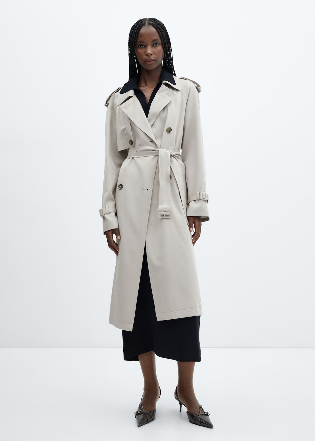 Flowy trench coat online