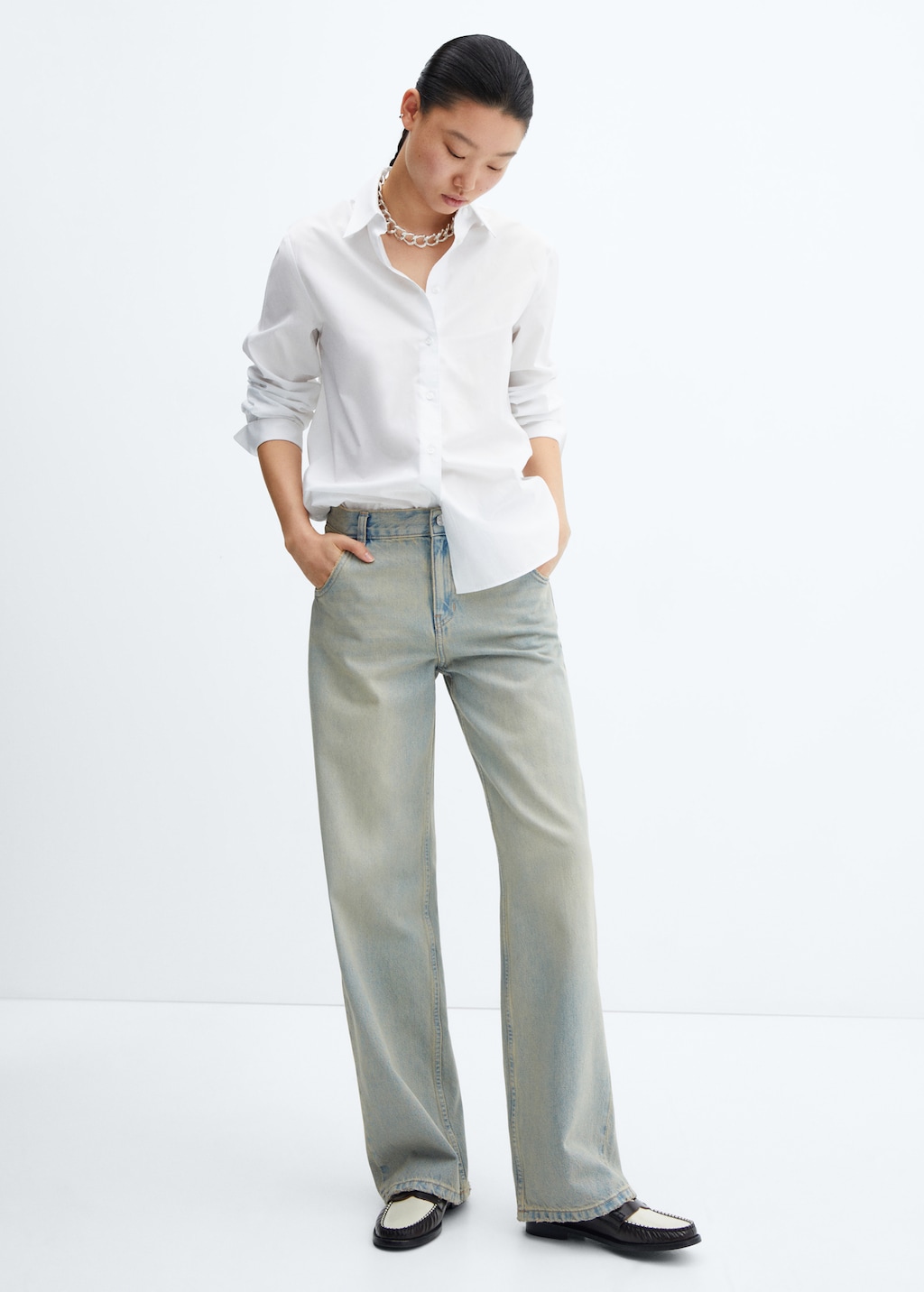 Low waist wideleg jeans - General plane