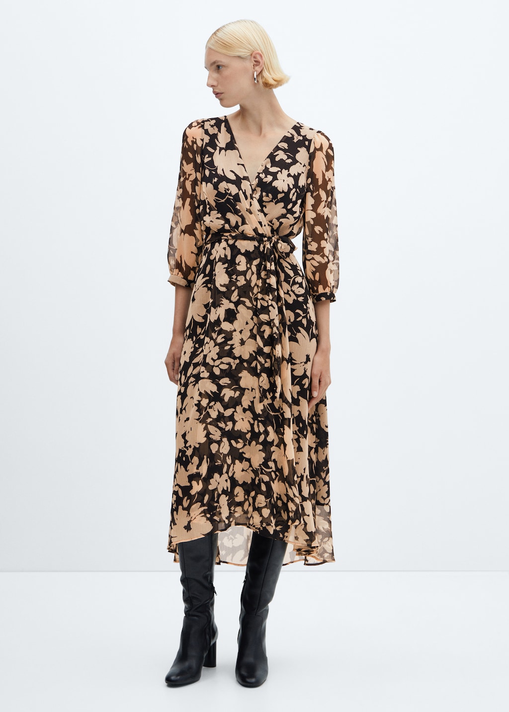 Flowy flower printed dress - General plane