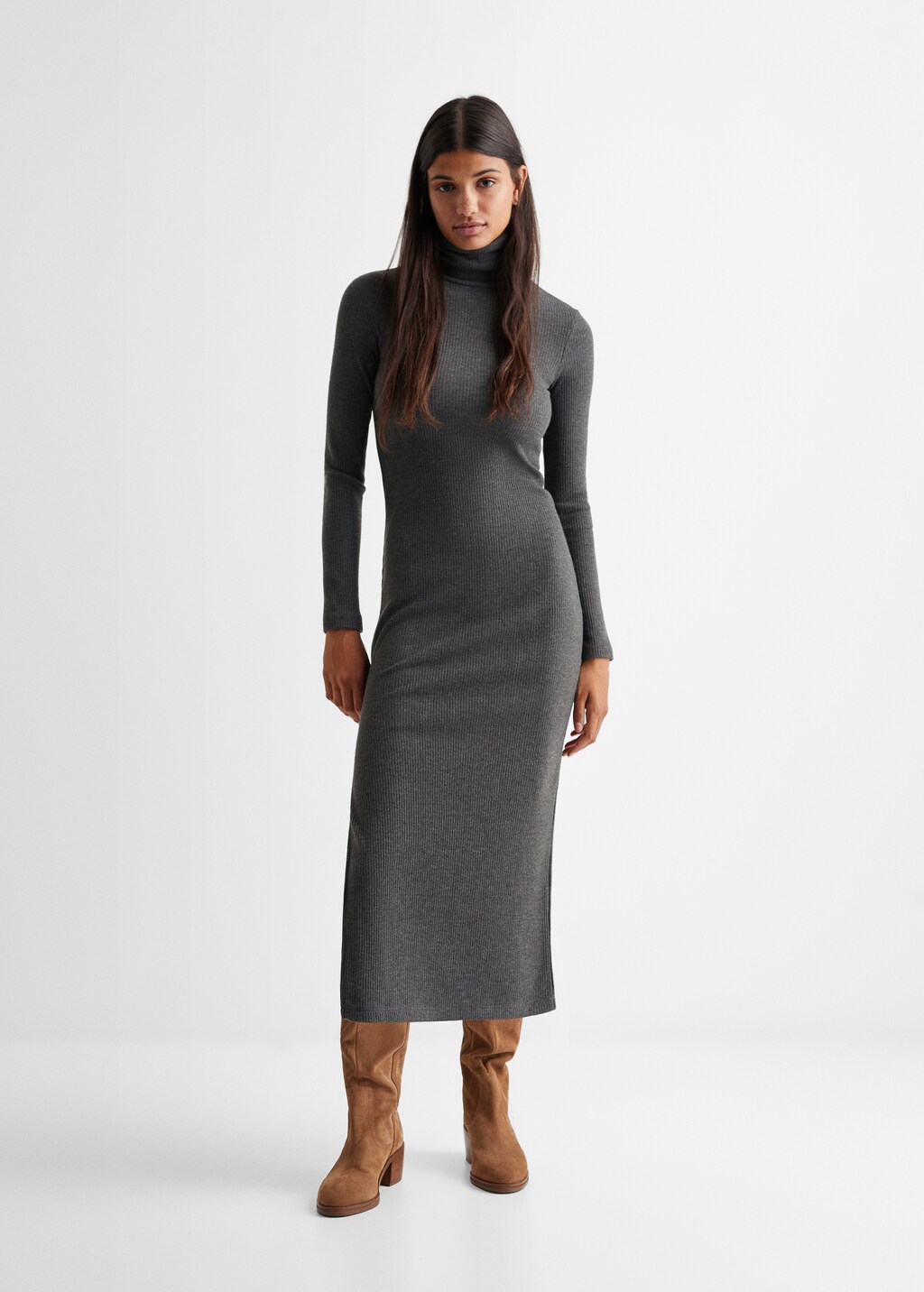 Ribbed knit dress - General plane