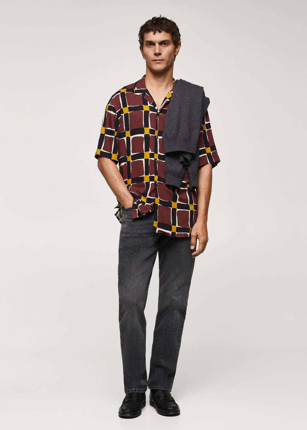 Geometric-print flowing shirt - General plane