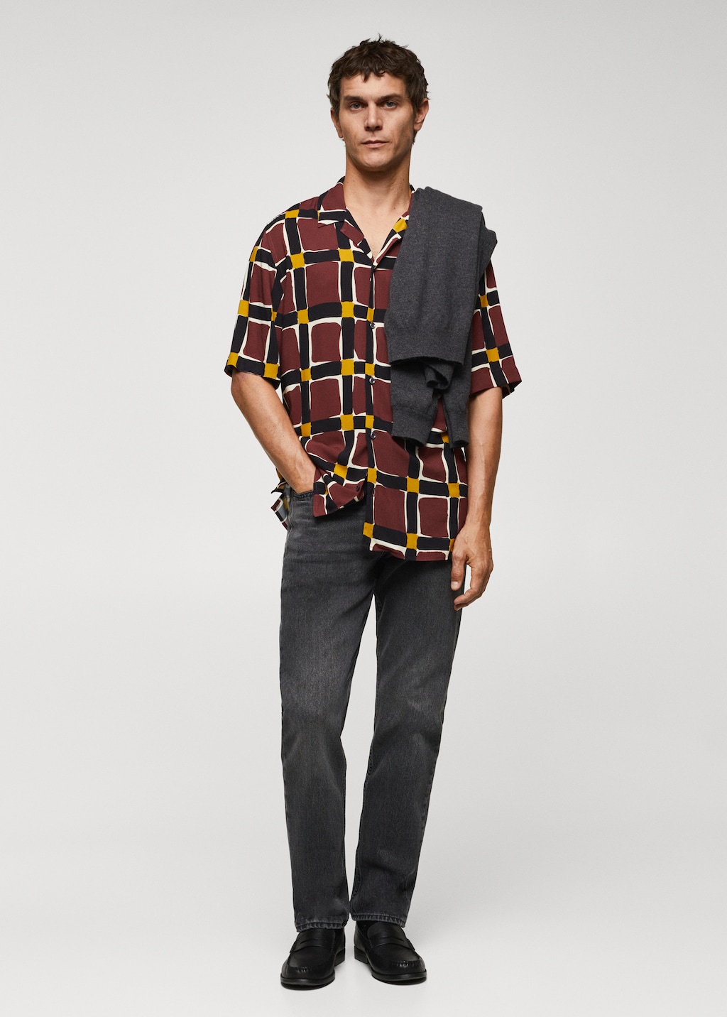 Geometric-print flowing shirt - General plane