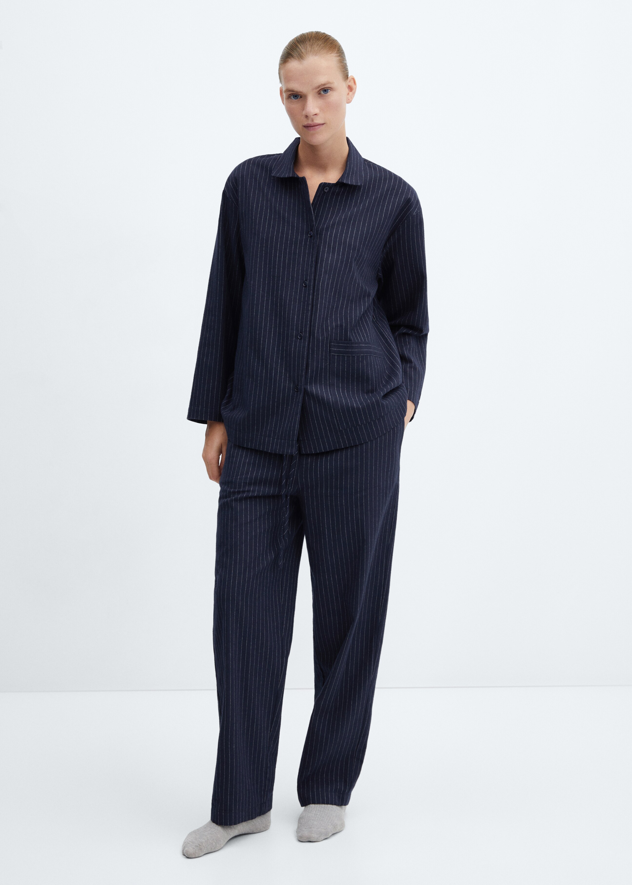 Striped pajama trousers - General plane