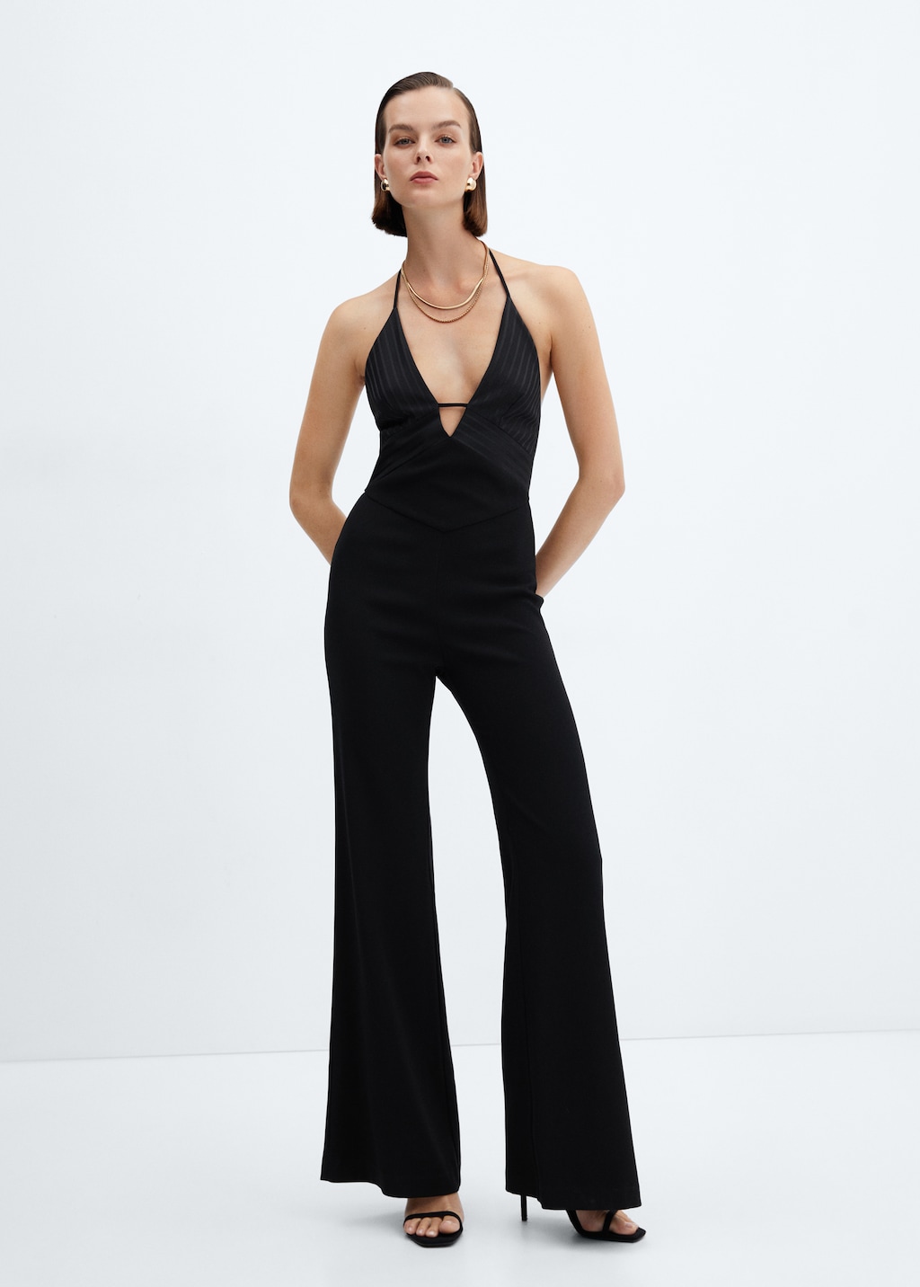 Low cut pantsuit on sale