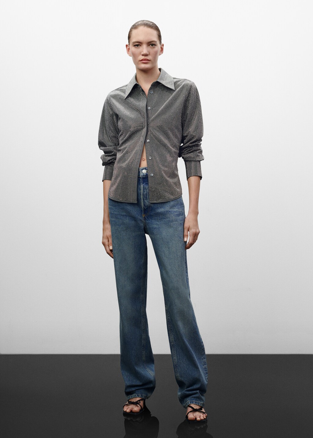 Mid-rise straight jeans - General plane