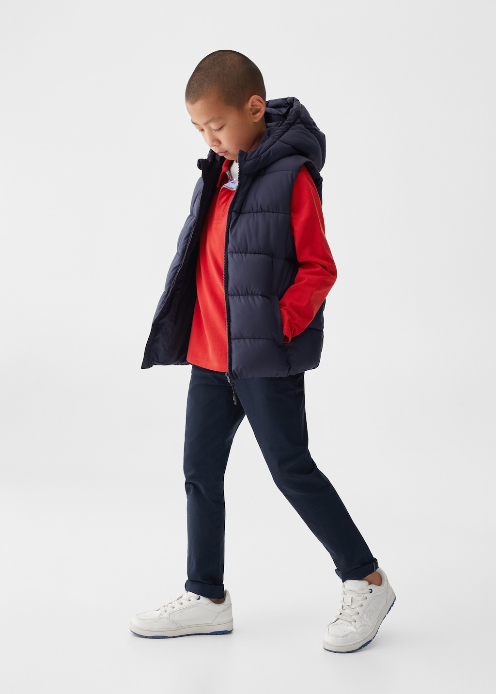 Padded fleece gilet - General plane