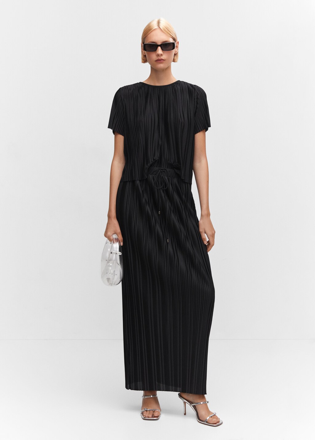 Pleated long skirt - General plane